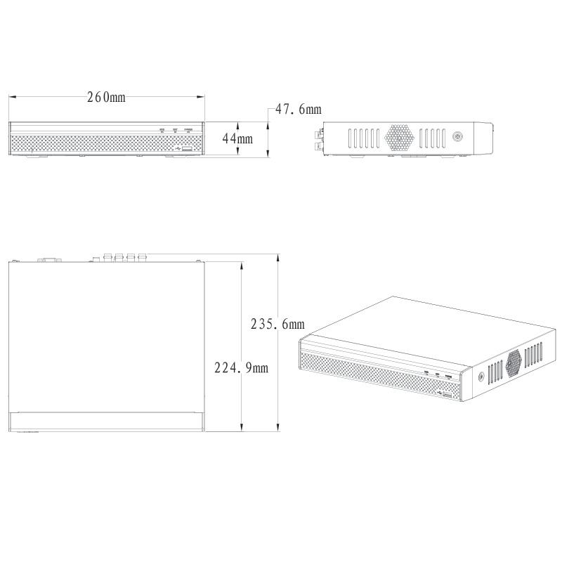 Compact Series 16 Channel 8.0MP HDCVI Digital Video Recorder