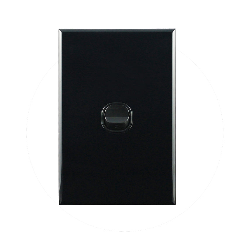 Basix S Series Light Switch 1 Gang - Black