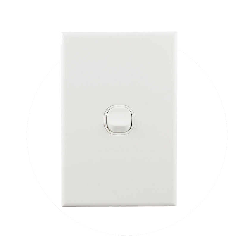 Basix S Series Light Switch 1 Gang - White